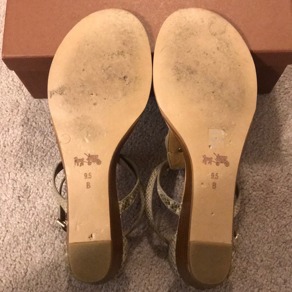 Coach “Ingrid” Snakeskin Thong Sandal - Picture 6 of 6